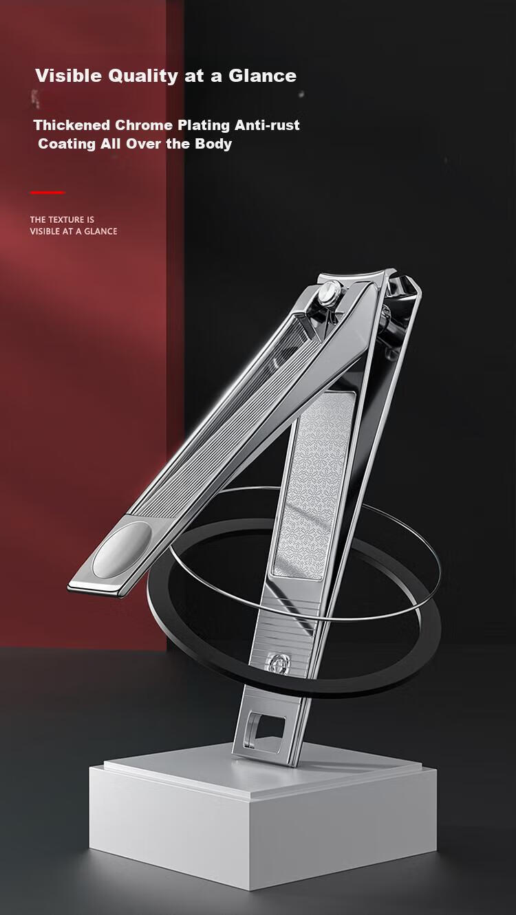 Jindarimei Nail Clipper, Large Size, Carbon Steel, Sharp And Durable, Adult Manicure Pliers, Nail File, Flat-Nose Nail Clipper, Nail File 7
