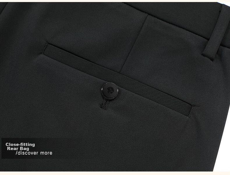 ROMON [Wrinkle-Free, Easy-Care] Men's Dress Pants, High-Waist Business Trousers, Casual Straight-Leg Pants 22