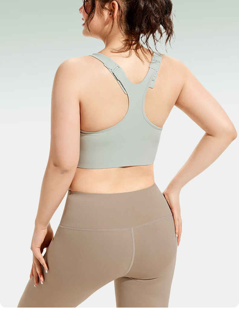 XUEXIMAN Plus Size Sports Bra for Women, High-Impact Shock-Absorbing One-Piece Bra, Yoga Vest for Large Breasts, Fitness Bra for Curvy Wome 18