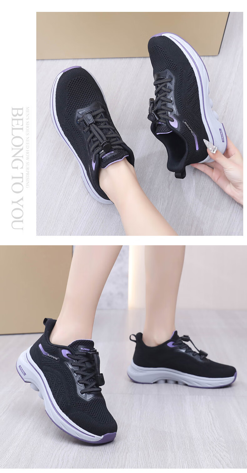 Anglerfish Summer Breathable Mesh Mom Casual Shoes Sports Walking Shoes Elderly Old Beijing Cloth Shoes A6000 Red 38 21