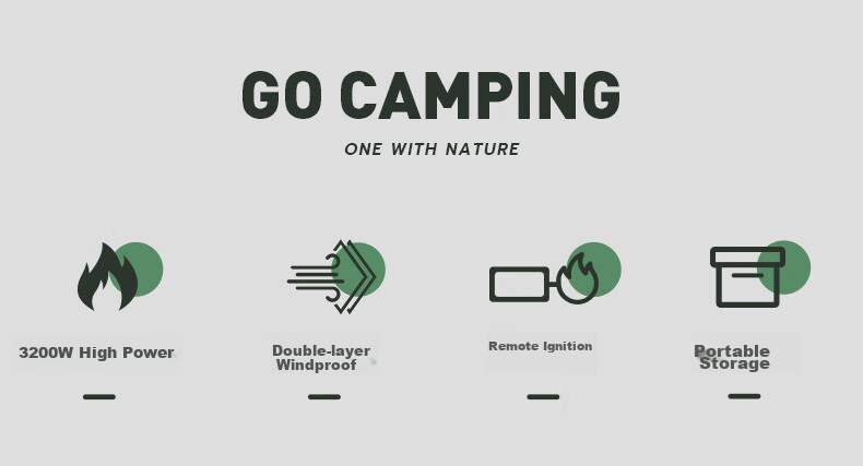 ALOCS Outdoor Portable Stove, Snow Stove for Camping, Alcohol Stove, Tea Brewing Stove, Charcoal Stove, Multi-Functional Gas Stove for Outdoor Use 2