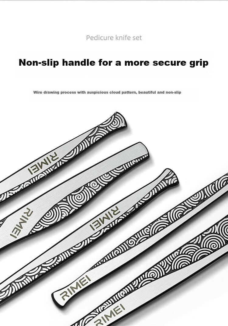 Jindarimei Yangzhou Sanbaodao Pedicure Knife Set, Callus Removal Tool Kit for Dead Skin And Thick Toenails, Ingrown Toenail Scraper 7
