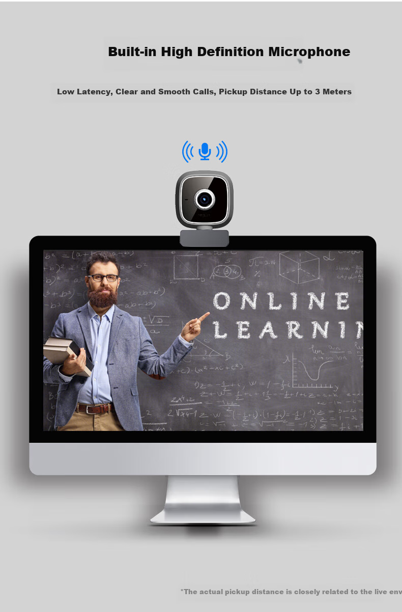 GESOBYTE C308 1080P HD Live Streaming Camera with Facial Recognition, Real-Name Verification for Hotels And Driving Schools, Video Calls, Conferences, Online Classes, Home Computer Laptop Desktop Plug-And Microphone 7