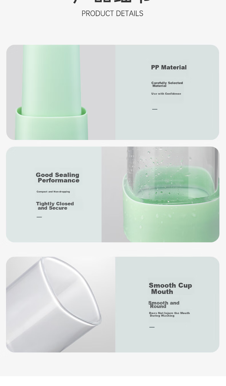 Briars Toothbrush Cup Travel Portable Home Use Toothbrush Cup Mouthwash Cup Set with Detachable 2 Cups, Cherry Blossom Pink 11