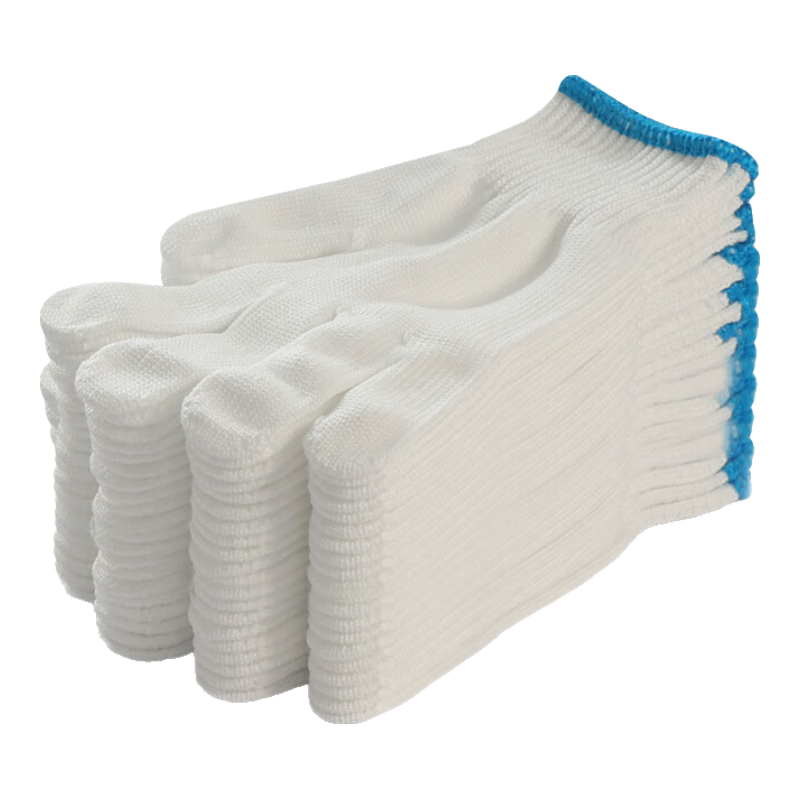 Lugong Thick 600G Nylon Yarn Knitted Durable Gloves, Non-Slip Lightweight Breathable, for Factory Labor Construction Work, Household Machinery Repair Moving, Hand Safety Protection 12 Pairs