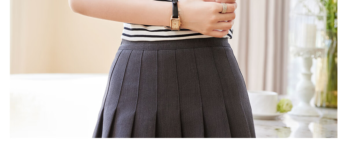 PinCai Women's Summer Short Sleeve V-Neck Polo Shirt Striped Letter Cherry Fashion Base Top P143T1550 29
