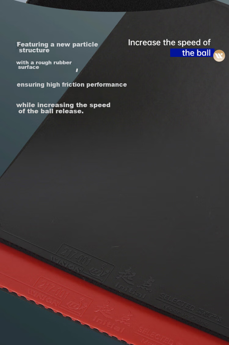 WINION Selected WINION Table Tennis Racket Rubber, German-Style Inner Energy, Sharpness, Starting Point Speed Type, Red MAX 3