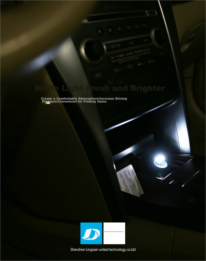 Dijialun Car Interior Ambient Light USB Car Decoration Atmosphere Lamp LED Notebook Car-Mounted No-Modification Accessory Small Night Light Blue Light 8