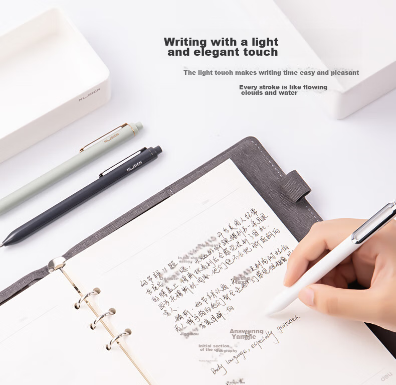 Deli [Drop-Resistant Little Warrior] Metal Pen Clip Quick-Drying Retractable Gel Pen Signing Pen Office Pen, 0.5mm ST Reinforced Needle Tube, 12 Pcs/box Black S88 10