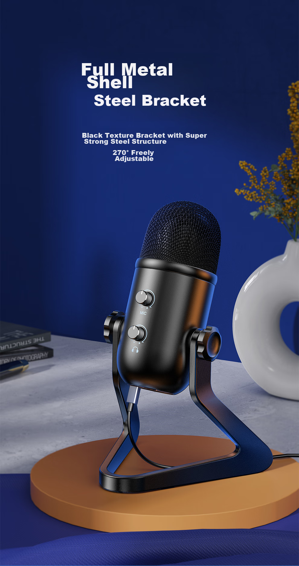 FIFINE Microphone Recording Equipment, Condenser Noise Reduction, Computer USB Wired Microphone, Live Streaming Karaoke Recording Video Dubbing Course Monitoring, Desktop Professional Sound Card Recording Microphone K678 13