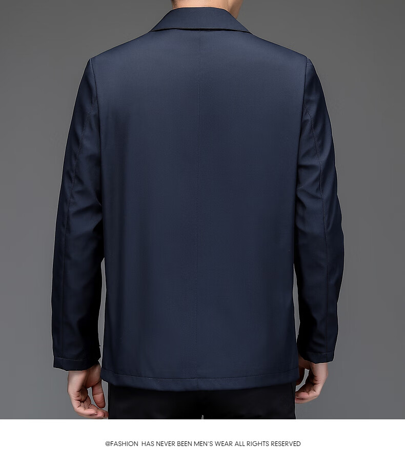 Hengyuanxiang Administrative Jacket for Men, Spring And Autumn Season, Middle-Aged Men's Business Casual Dad's Outerwear, Middle-Aged And Elderly Men's Clothing, Lapel Top 15