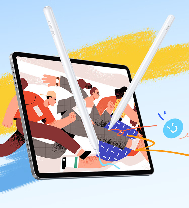 UGREEN Capacitive Stylus Touch Pen [Number Display Version], Compatible with 2026 IPad Pro/Air 8/Mini7/iPad11, Magnetic IPad Pen, Apple Pencil 3