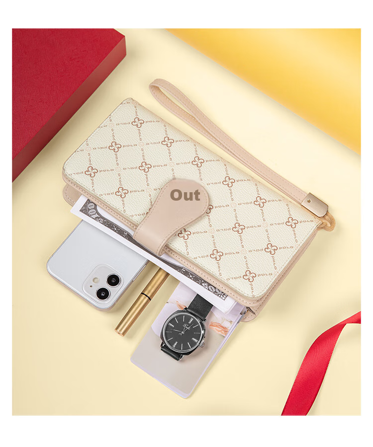 POLO Clutch Handbag for Women, Multi-Card Slots Long Wallet Card Holder Large Capacity Purse Women's Bag Birthday Gift for Girlfriend 14
