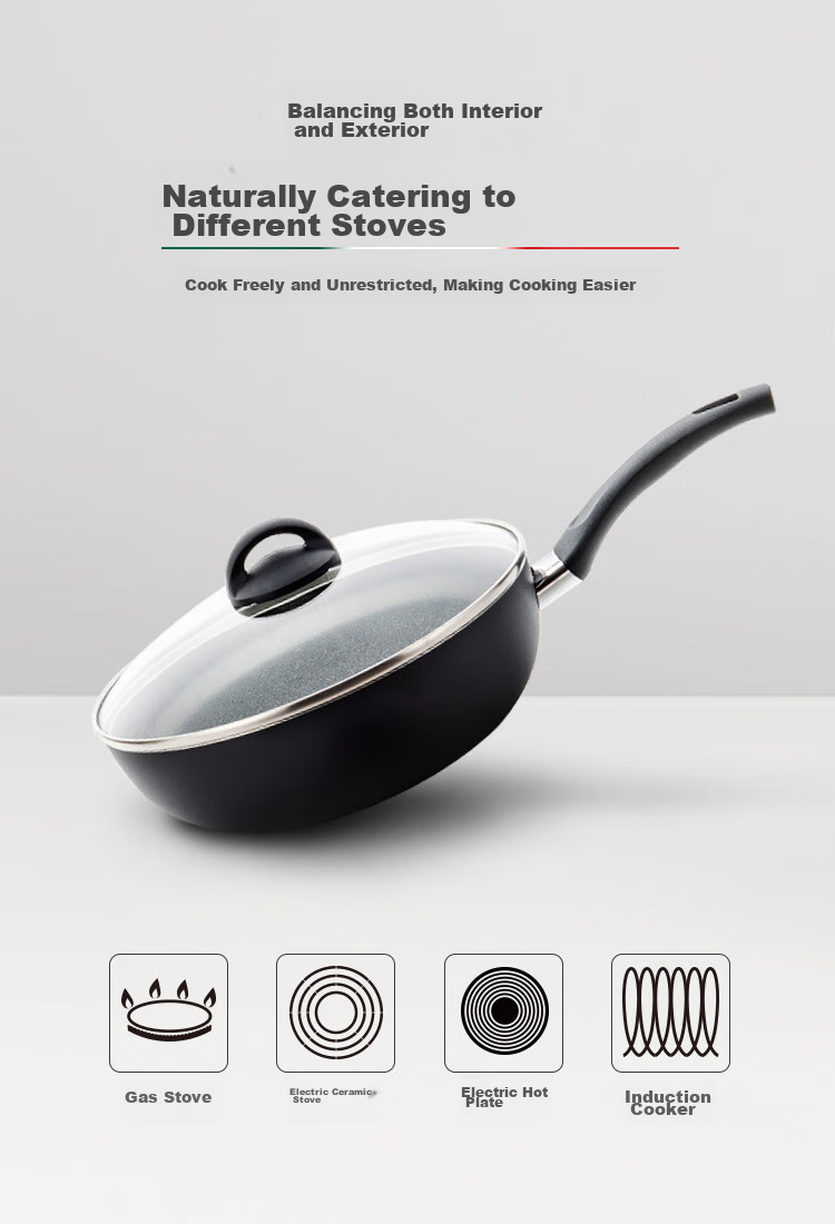 BALLARINI Non-Stick Pan Compatible with Induction Cooker And Gas Stove, Imported Flat Bottom Wok, Large Belly Pan, Stir-Fry Pan, Bologna 28cm 7