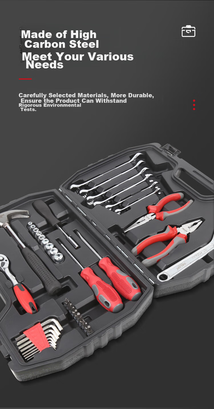 DELIXI ELECTRIC Household Multi-Functional Hardware Tool Set for Electricians And Carpenters, Repair Tools Kit for Telecommunications Maintenance, 13-Piece Set 4