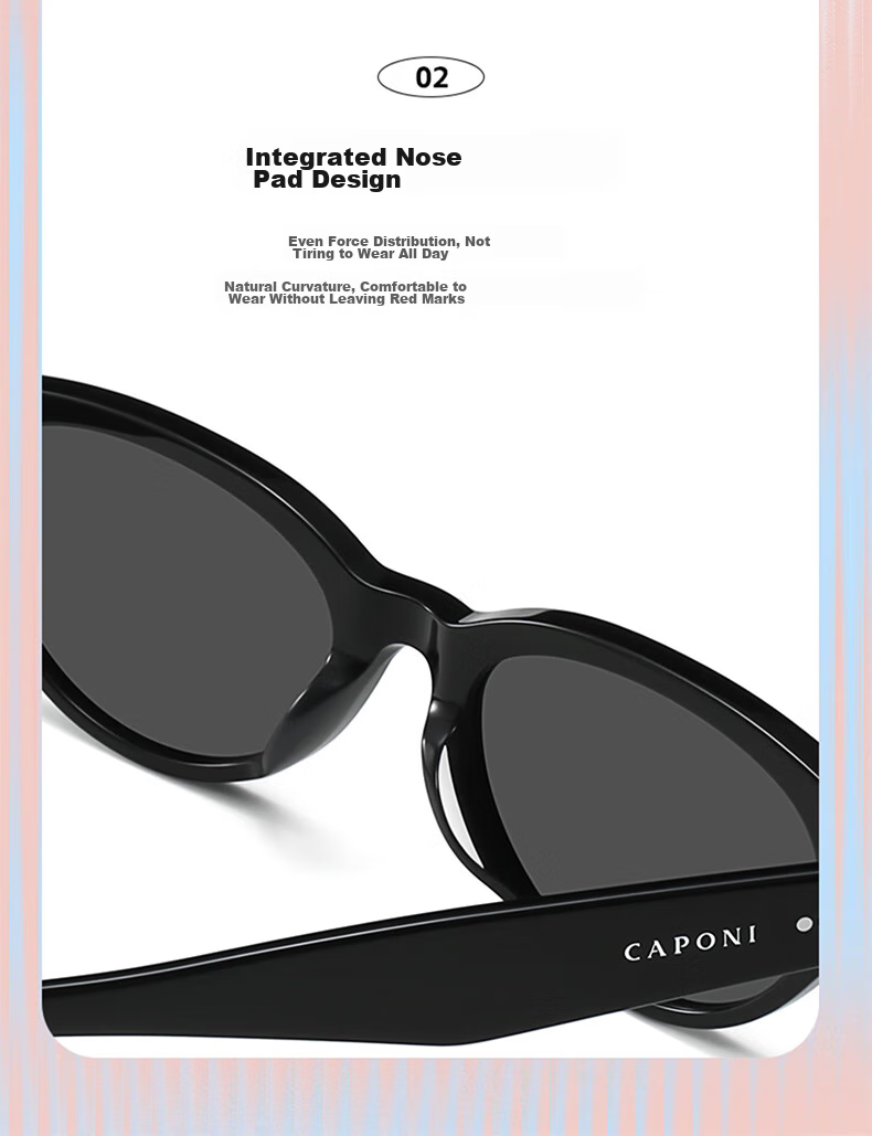 CAPONI Polarized Sunglasses for Women, 2026 New Style UV Protection Driving Glasses, Sun Protection Retro Eyewear 17