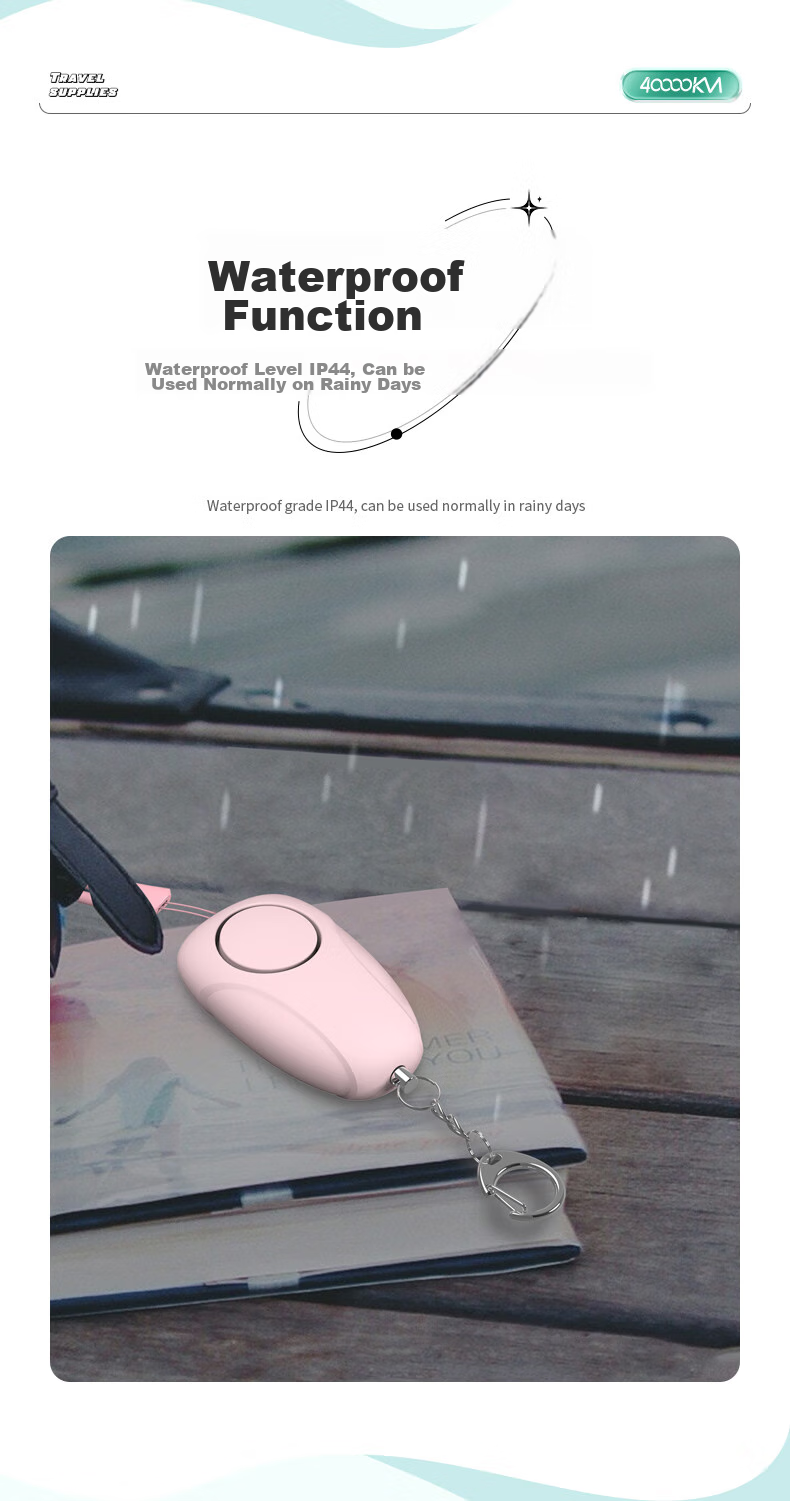 Siwangongli Self-Defense Alarm, Women's Anti-Wolf Device, Strobe Flashlight, Emergency Call Button, Female Protection Gear, SW7530, Ice Blue 8