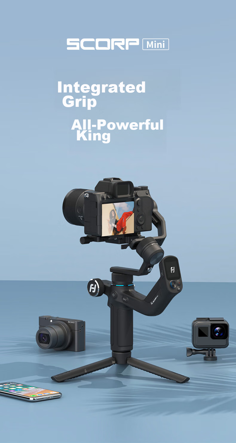FeiyuTech Mini3 Smartphone Stabilizer, Mobile Gimbal, Three-Axis Gimbal Stabilizer, Built-In AI Tracking, Handheld Gimbal for Live Streaming And Vlogging 1