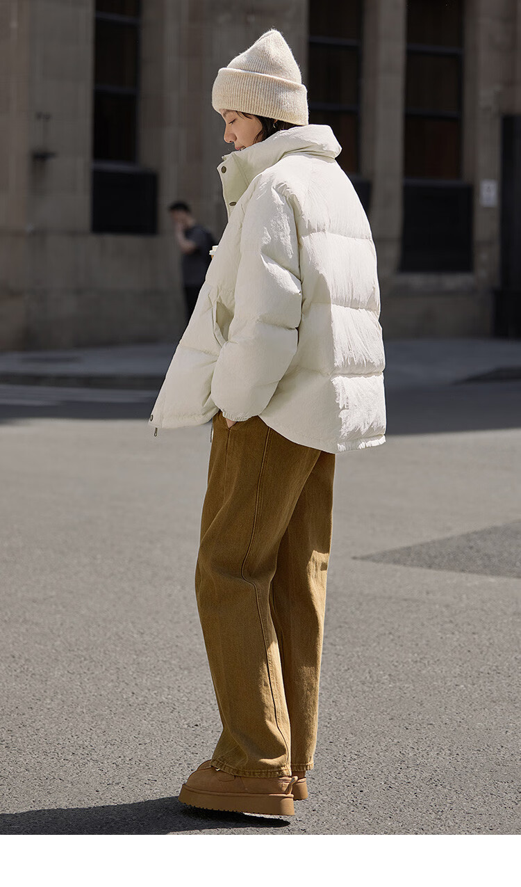 Dme [Light Warm Winter] Vintage Stand Collar 90% Duck Down Jacket for Petite Women, Warm Coat for Winter 19