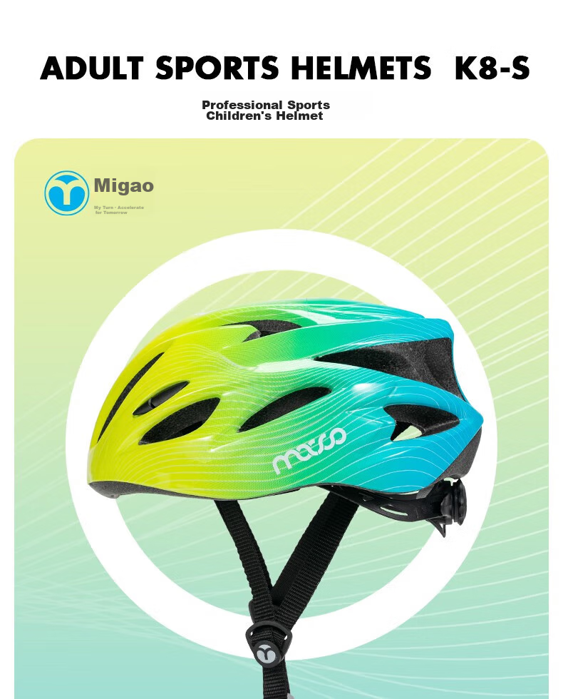 Mico Roller Skating Protective Gear Kids Bicycle Inline Skates Scooter Riding Helmet Protective Gear Set Blue Large Size 1