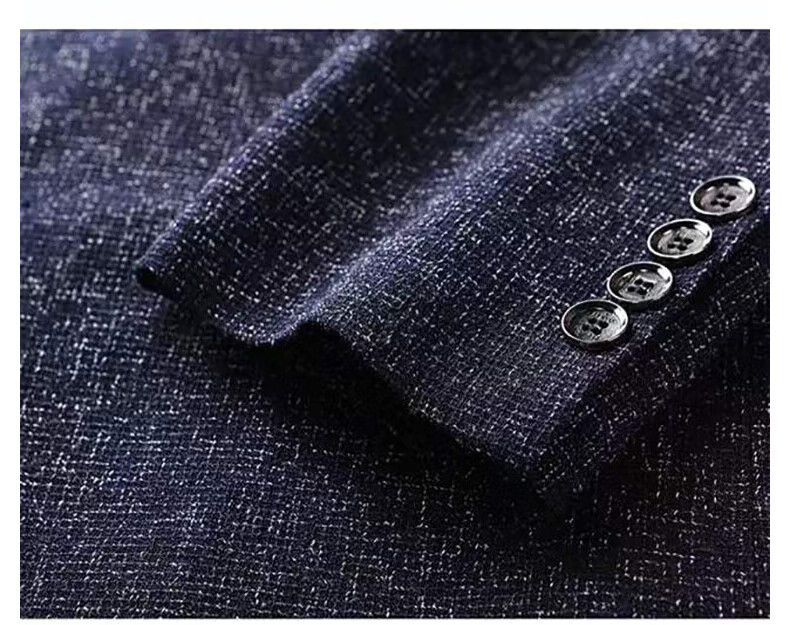 ROMON Men's Suit, Fashionable Business Single-Breasted Jacket, Versatile Casual Blazer, YT2058, Black, 4XL 14