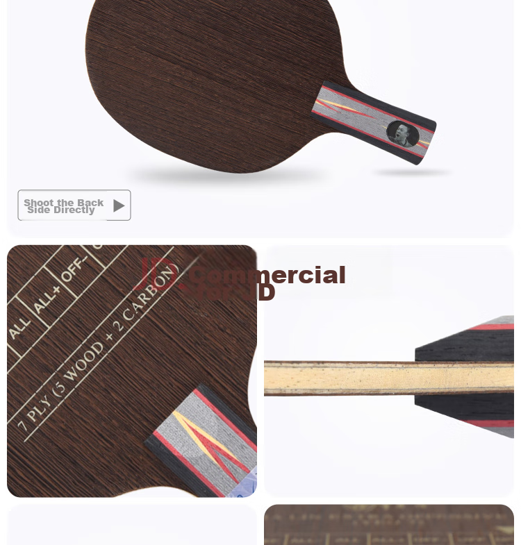 YASAKA YEO7 Maolin Carbon Table Tennis Blade, Table Tennis Racket, Straight Handle 7