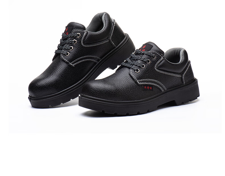 Jiuzhouzhanlang Safety Shoes, Anti-Smashing, 6KV Insulation, Non-Slip, Wear-Resistant, Steel Toe, Embossed Cowhide, 8006 Black [Recommended for Durable Purchases], Size 42 3