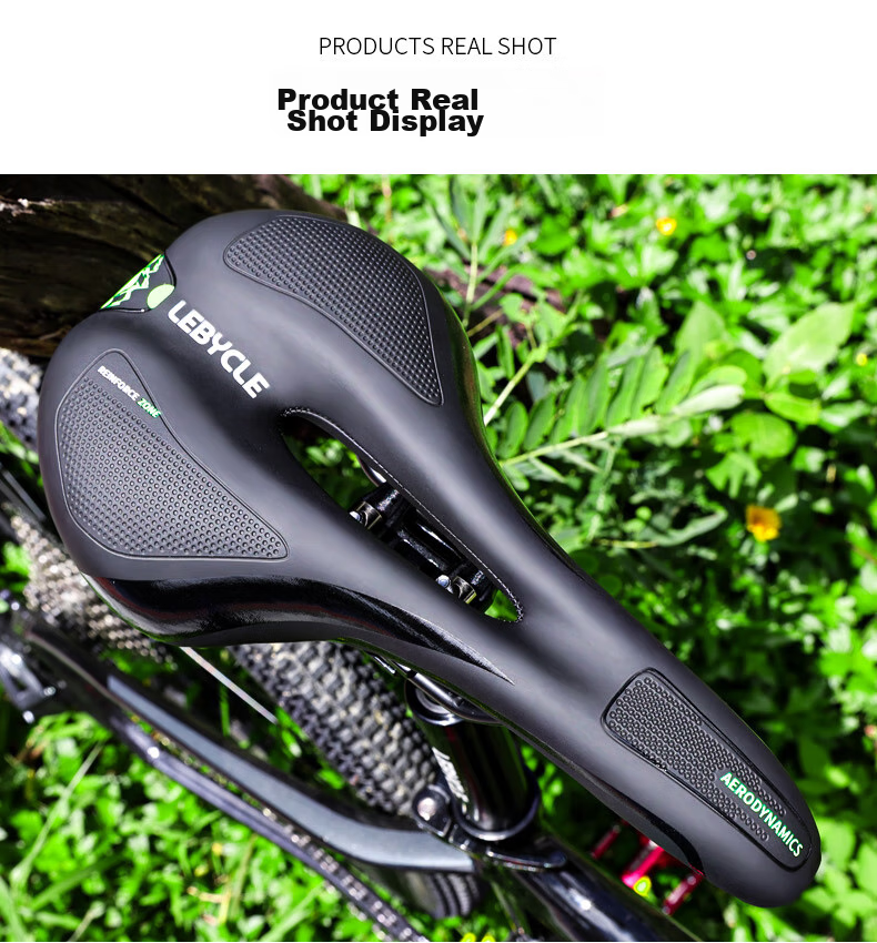 LEBYCLE Mountain Bike Saddle, Road Bike Seat, Exercise Bike Saddle, Comfortable Ultra-Soft Seat Cover, Hollow Breathable PU Waterproof Wear-Resistant Universal Cycling Accessories Equipment Set 6