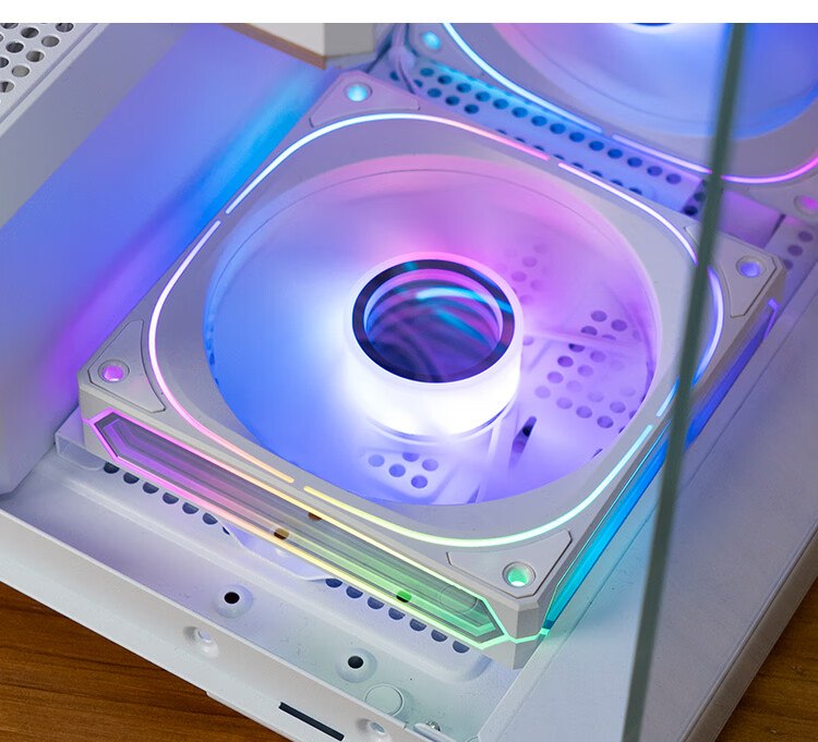 JONSBO FR-505B Iridescent Edition 12CM Case Fan (3-Sided & Axial Fan with Multi-Layer Mirror Effect/5V ARGB Motherboard Sync/PWM Male And Female Connectors) 20