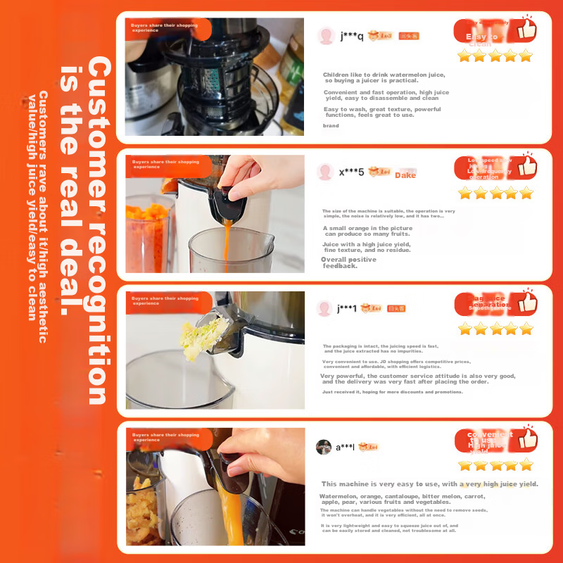 Bear Mini Small Juicer Portable Juice Extractor Pulp Separator Multifunctional Household Fully Automatic Ice Cream Juice Fruit Orange Press YZJ-S01Y8 2