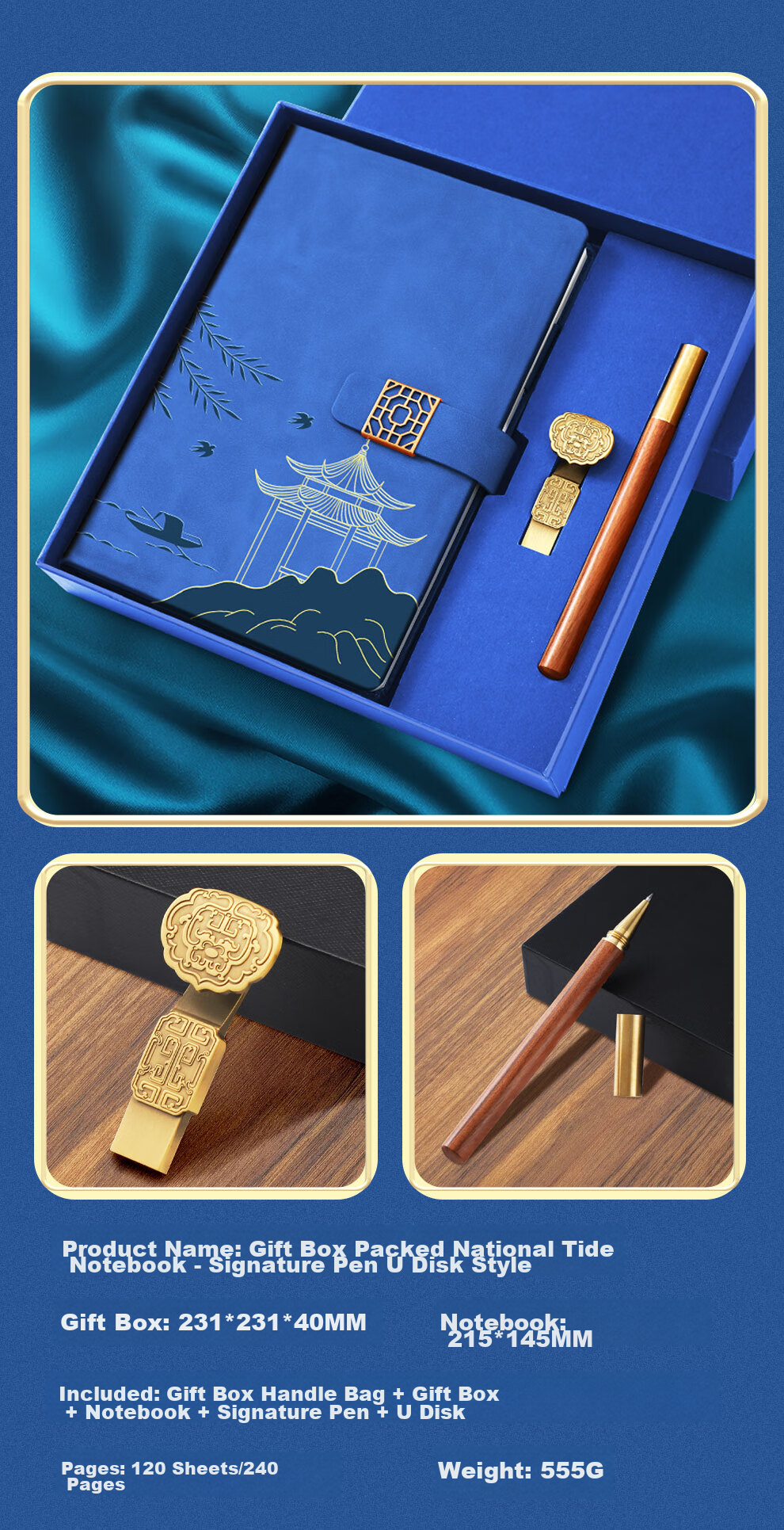 Faramon Mid-Autumn Festival Gift, Chinese-Style High-Quality Notebook Gift Box, A5 National Trend Journal Gift Box, Premium Gift for Teachers And Classmates, Corporate Gifts Customizable 11