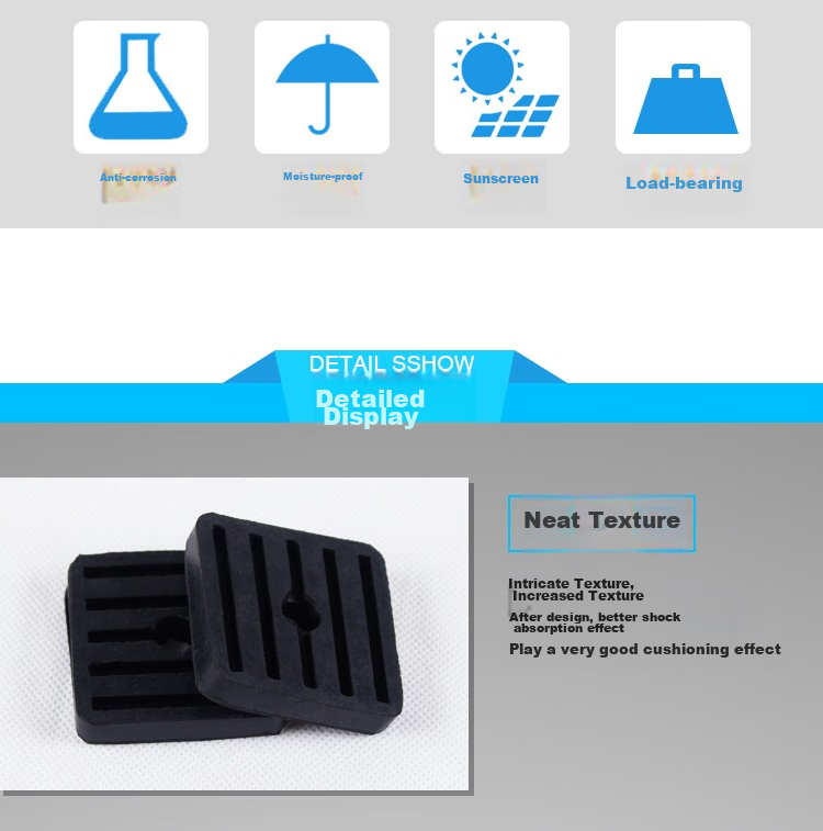 Beishi Air Conditioner Outdoor Unit Shock-Absorbing Pad, Air Conditioner Bracket Base Anti-Vibration Foot Pad, Outdoor Unit Heightening Shock-Absorbing Rubber Pad Suitable for Gree, Midea, Haier, Kelong 1P-5P 6