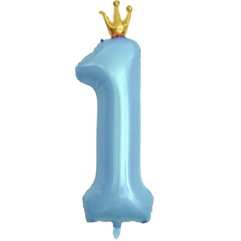 Duomeiyi Birthday Scene Decoration, Boy's Children's Birthday Number Balloons, 1-Year Atmosphere Props, Party Decorations, Blue