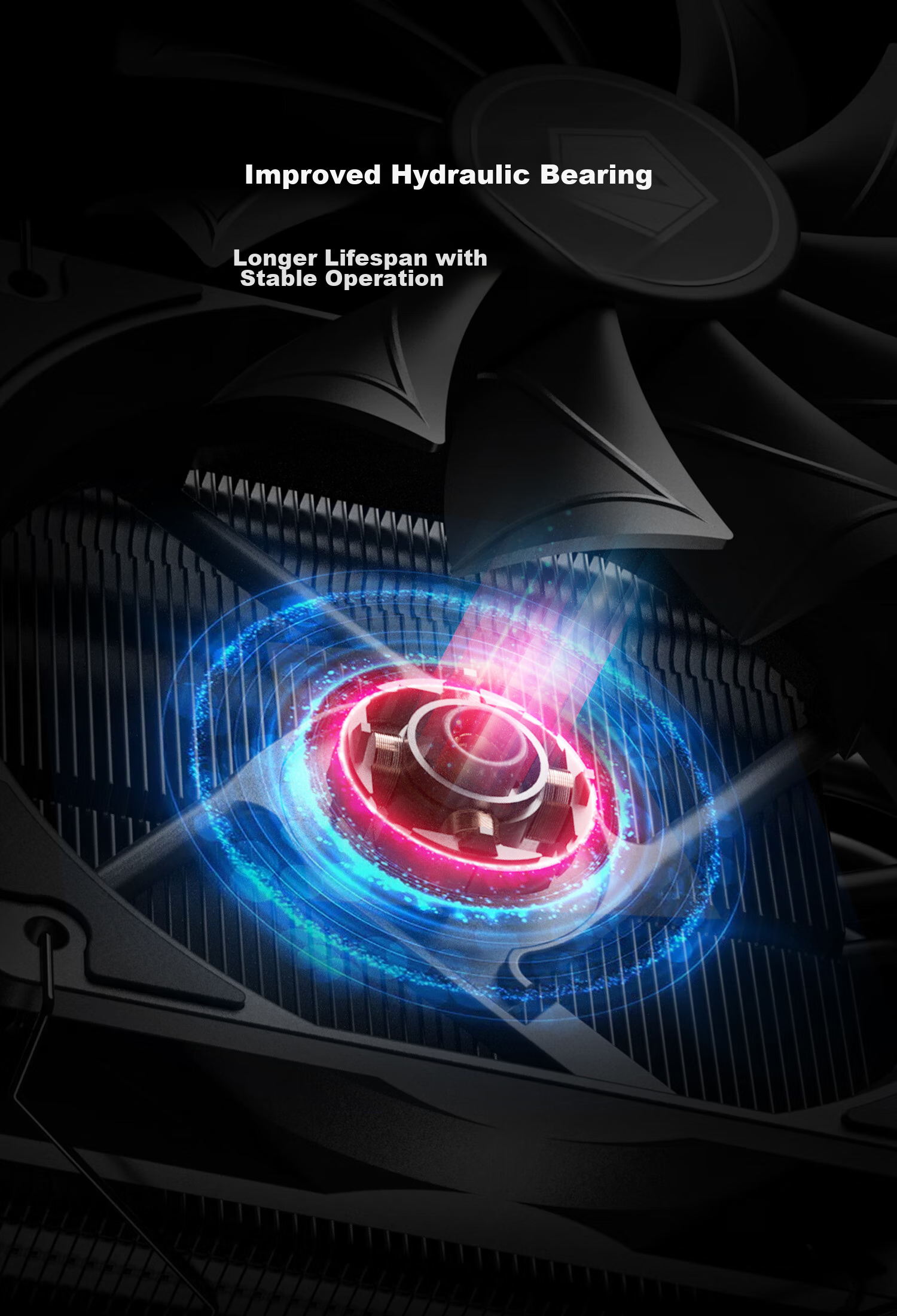 ID-COOLING (Kuren) 12CM Case Fan, Black Non-Glossy, 4PIN Interface, PWM Temperature Control Cooling, Suitable for 240/360 Water Cooling, Air Cooling Fan Modification, AS-120 4