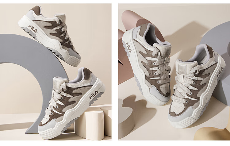 FILA Official Women's Shoes, ROSETTA Modern Sneakers, Colorful Shoes, Platform Shoes, Fashionable Casual Shoes 24