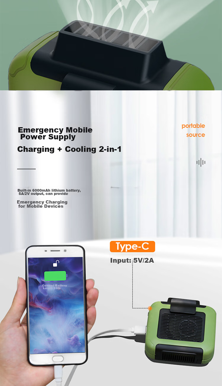 Kewo [Instant Cooling in 1 Second | Drops 16°C Instantly] Waist-Hanging Portable Fan, Powerful Cooling Device for Construction Sites, Large Airflow, Neck-Hanging Fan for Delivery Workers, Summer Outdo 9
