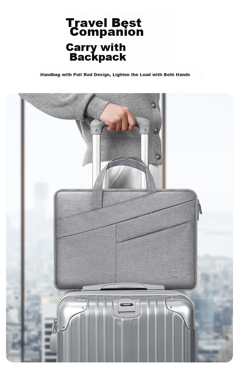 Biyoumei Laptop Bag, Handheld Slim Style, 14-Inch Notebook Briefcase, Suitable for Apple, Huawei, Xiaomi, Lenovo 8