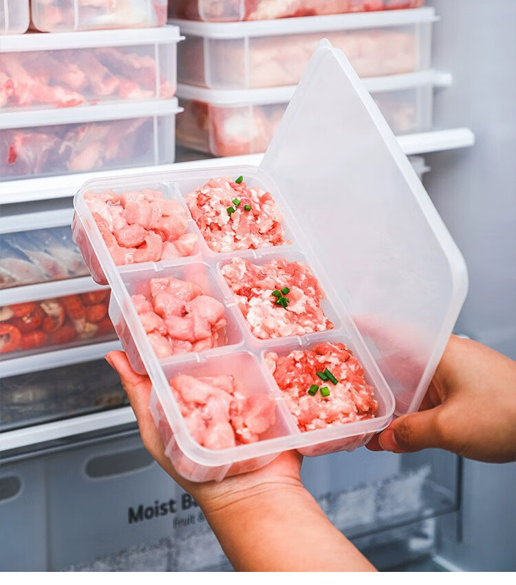 KATEI STORY Japanese Antibacterial Baozi Storage Box, Steamed Bun Freezer Container, Large Capacity Refrigerator Dumpling Food-Grade Preservation Box 3