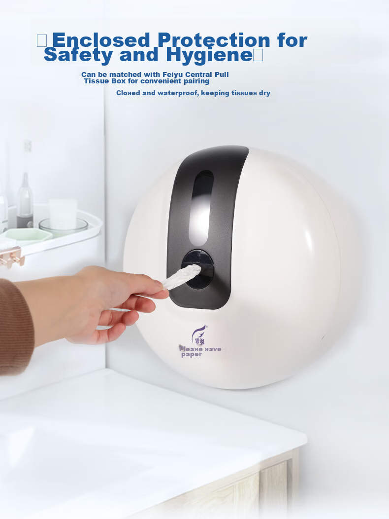 Feiyu Core-Center Pull Large Roll Toilet Paper, 2-Ply, 700g*12 Rolls, Supermarket Grade, No Contact, Whole Box FZ101 5