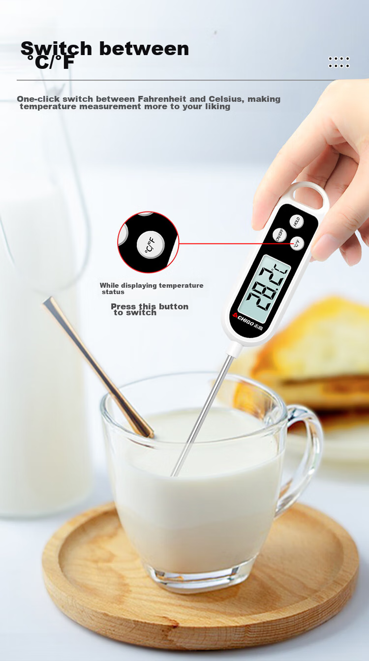 CHIGO Food Thermometer for Home And Commercial Use, Baking Temperature Gauge, Baby Milk Thermometer, Bath Water Temperature Meter ZG-8020 5