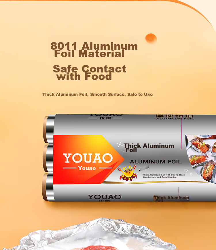 YOUAO Thickened Aluminum Foil, 30 Meters * 30cm, Air Fryer Paper, Oven Baking Paper, Barbecue Baking Kitchen, Water-Lock Freshness Antibacterial 5