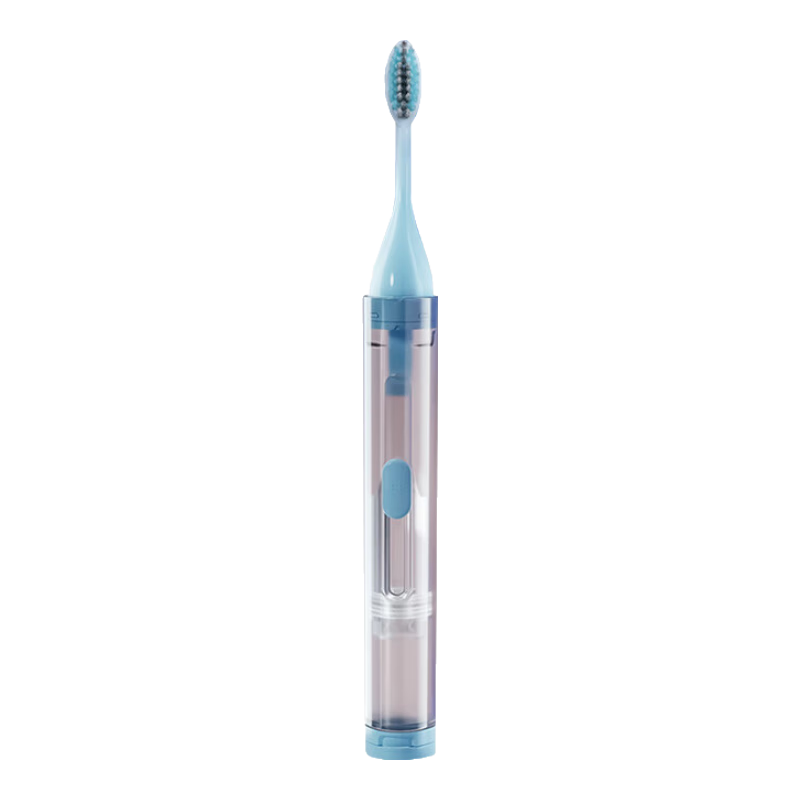 Etravel Orthodontic Toothbrush Set, Soft Bristles for Teeth Correction, Travel-Friendly Foldable Mini Dental Kit All-In Blue