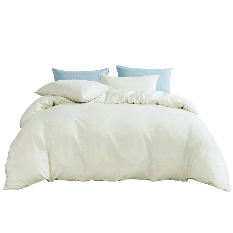FUANNA Home Textile Four-Piece Set, 100% Pure Cotton Bedding Set Including Bed Sheet And Duvet Cover, King Size 230*229cm, Gree