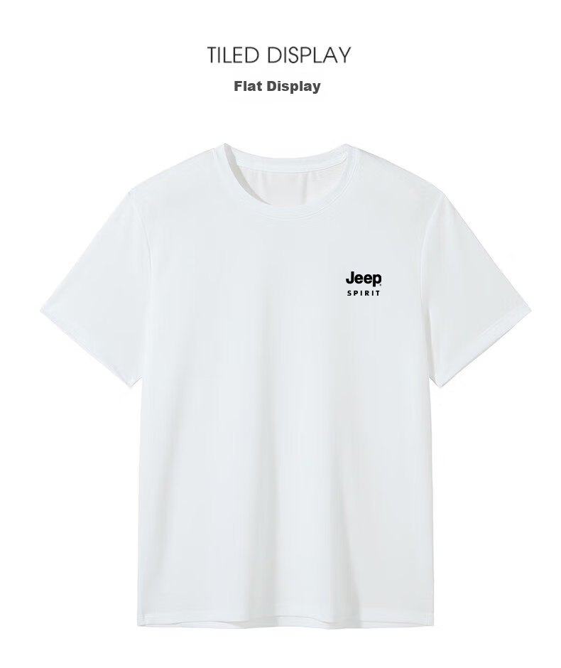 JEEP SPIRIT Short Sleeve T-Shirt for Men, Summer Pure Cotton Breathable Short Sleeve Comfortable Undershirt Outdoor Sports Top, Gray L 15