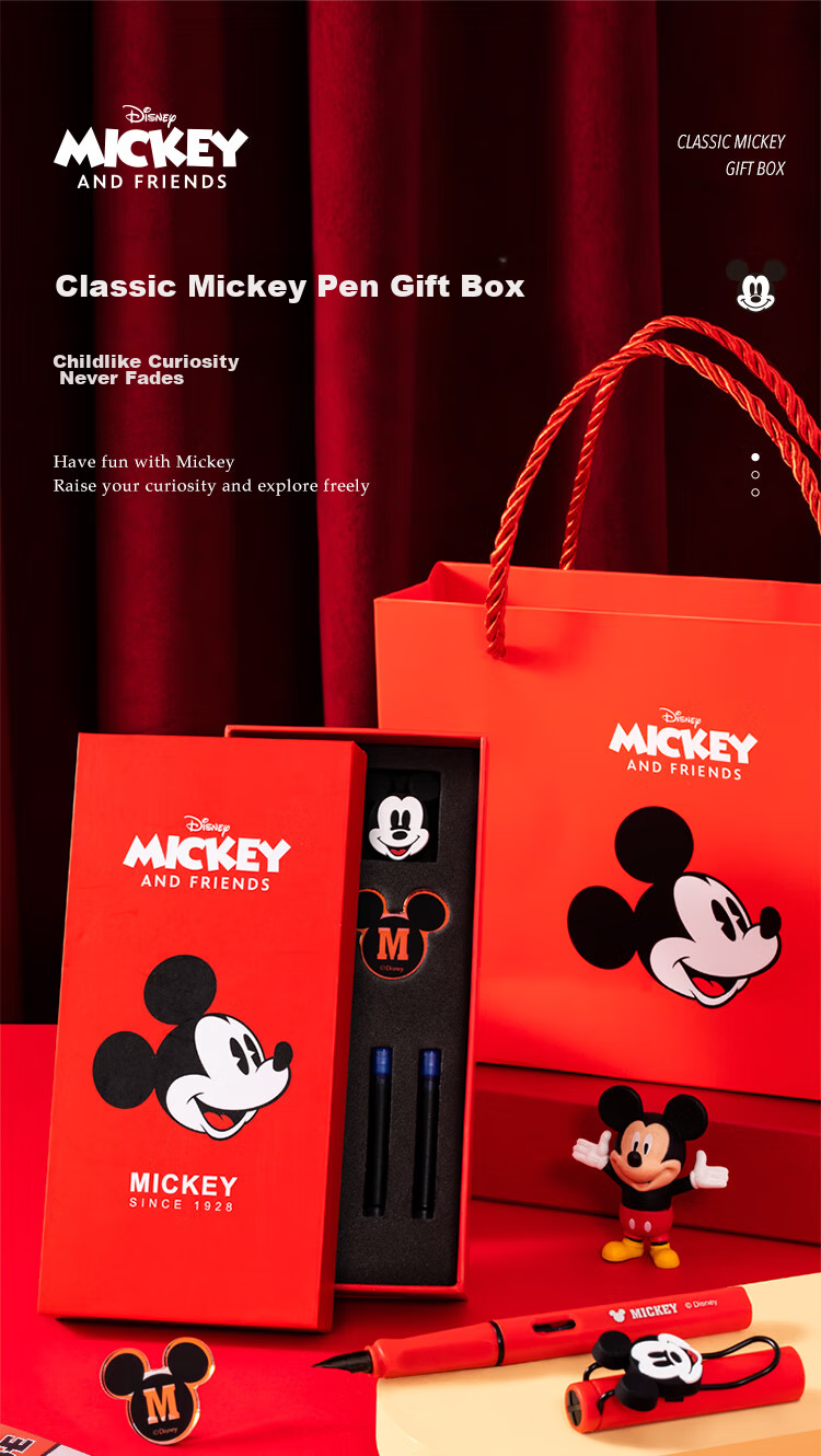 Disney Fountain Pen Gift Set for Children And Students, Calligraphy Ink Pen Set for Handwriting Practice, Learning Supplies, Birthday Gift for Kids, Captain America Specialized Writing Practice Pens 1