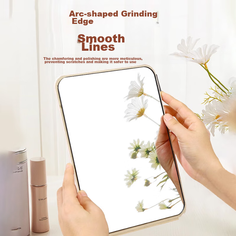 Baoshi Folding Portable Makeup Mirror, High-Definition Mirror Surface, Dual-Use for Dormitory And Bathroom, Dressing Table Mirror