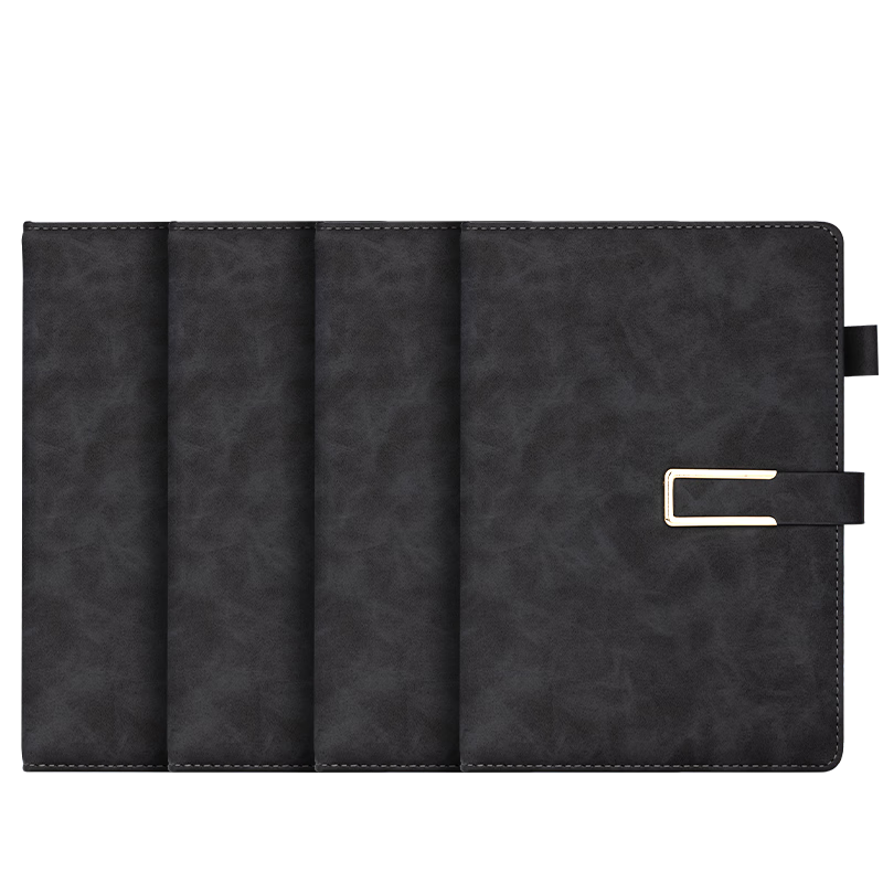 Deli Notebook Leather Cover Journal, 16K/128 Sheets Large Thick Sheepskin Diary, Black BP150