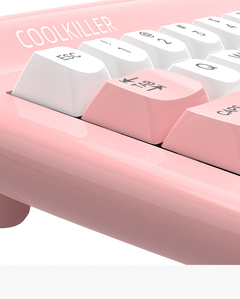 CoolKiller VIVID67 Custom Mechanical Keyboard, Aluminum Block, Wireless Bluetooth Tri-Mode Gaming Keyboard, Gift for Girlfriend, Candy Pink 17