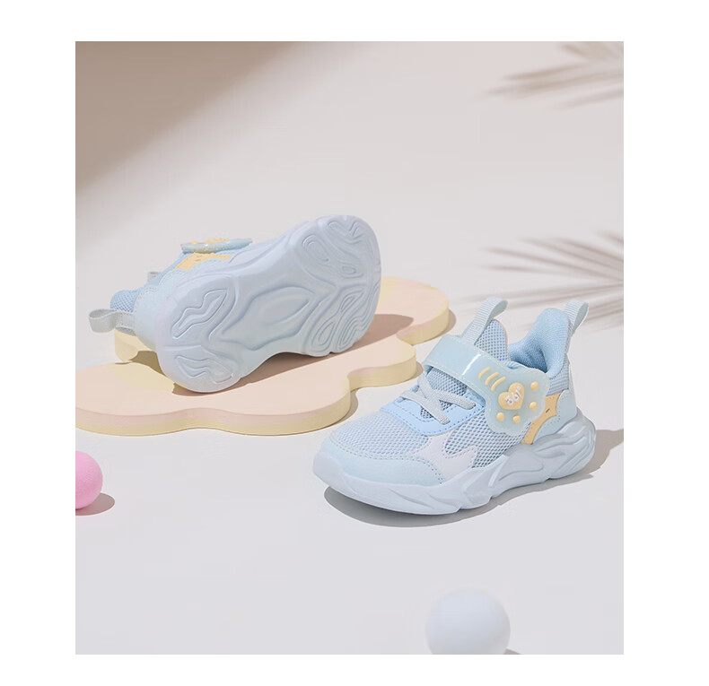 361° Children's Shoes, Spring And Autumn Girls' Lightweight Soft Casual Shoes, Second Stage Walking Shoes, Blue, Size 25 3