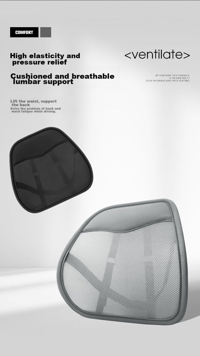 GREAT LIFE Car Lumbar Support, Summer Ice Silk Breathable Waist Cushion, Seat Backrest for Office, Waist Pad for Car Use 2